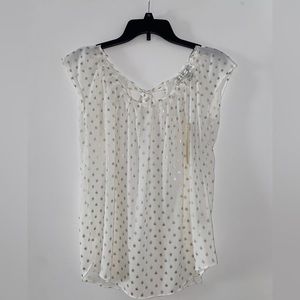 LC Lauren Conrad Polka Dot Blouse Size Small